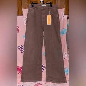 Risen mauve wide leg jeans 15/32w